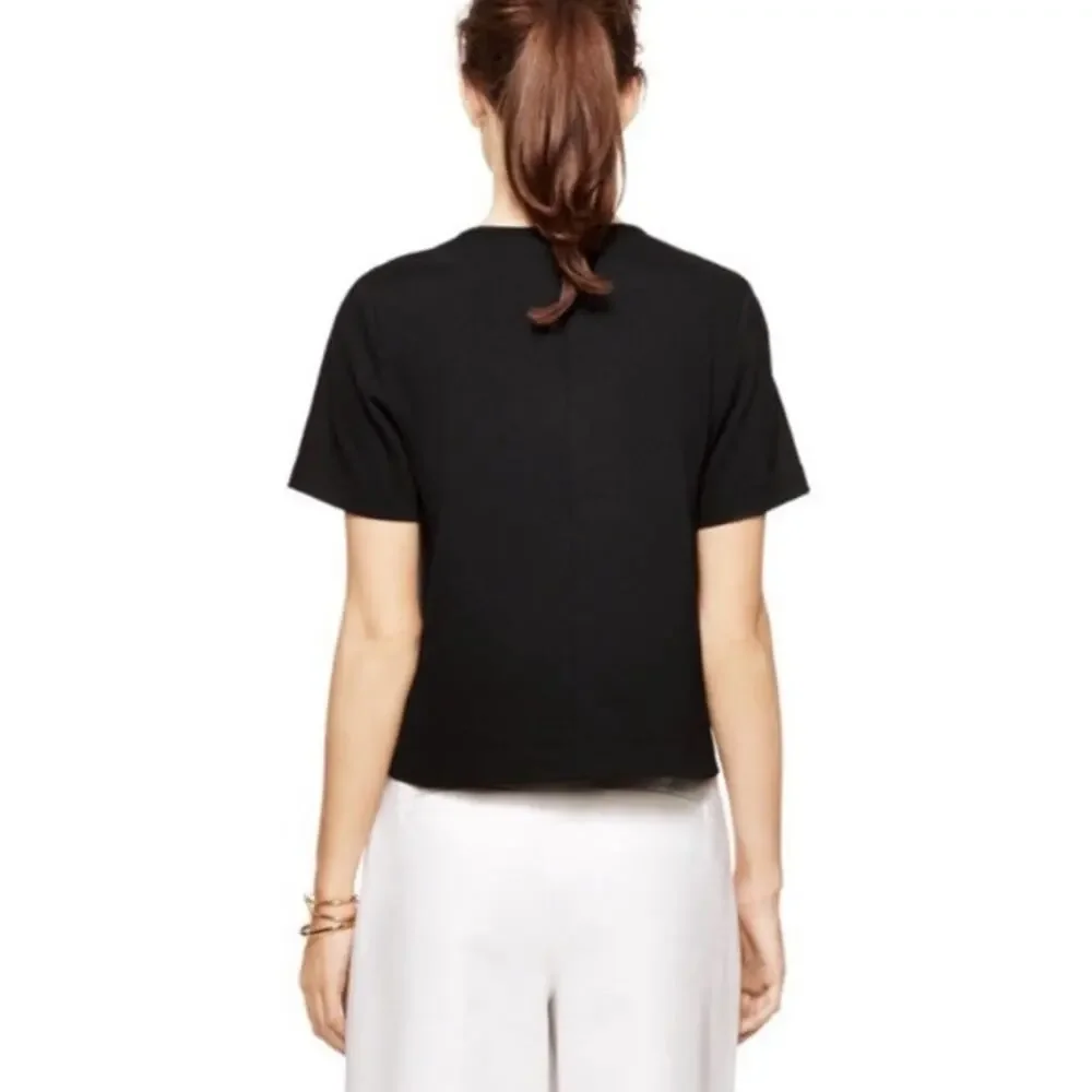 Kate Spade Ponte Bow Neck Top Black size 6